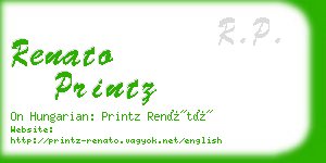 renato printz business card